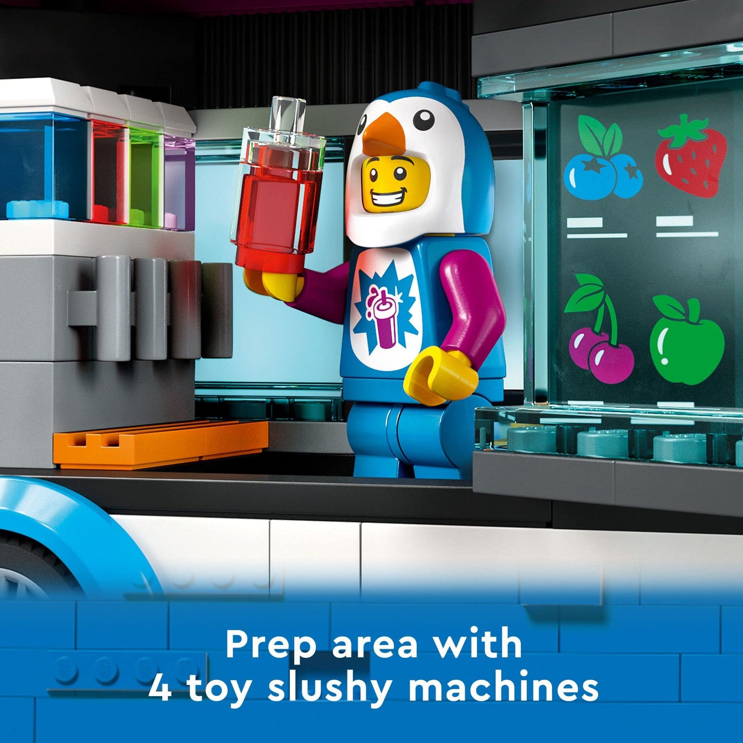 LEGO City Penguin Slushy Van 60384 – 194-Piece Building Toy with Minifigures