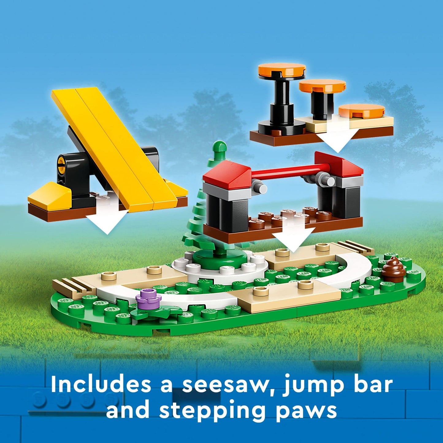 LEGO City Police Dog Training 60369 – SUV with Trailer, Obstacle Course & Puppy Figures