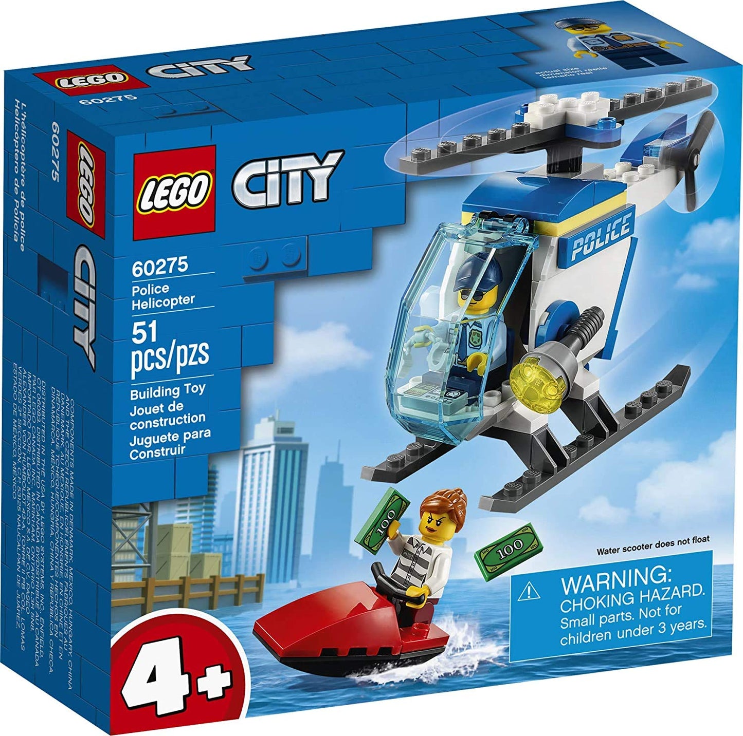 LEGO City Police Helicopter Building Kit 60275 – 51 Pieces | New 2021