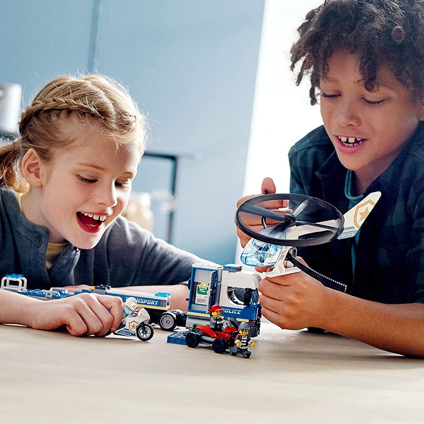 LEGO City Police Helicopter Chase 60244 – Police Toy Building Set (317 Pieces)