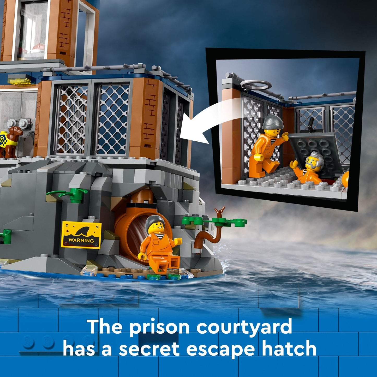 LEGO City Police Prison Island 60419 | 980-Piece Set with Helicopter, Boat & Minifigs