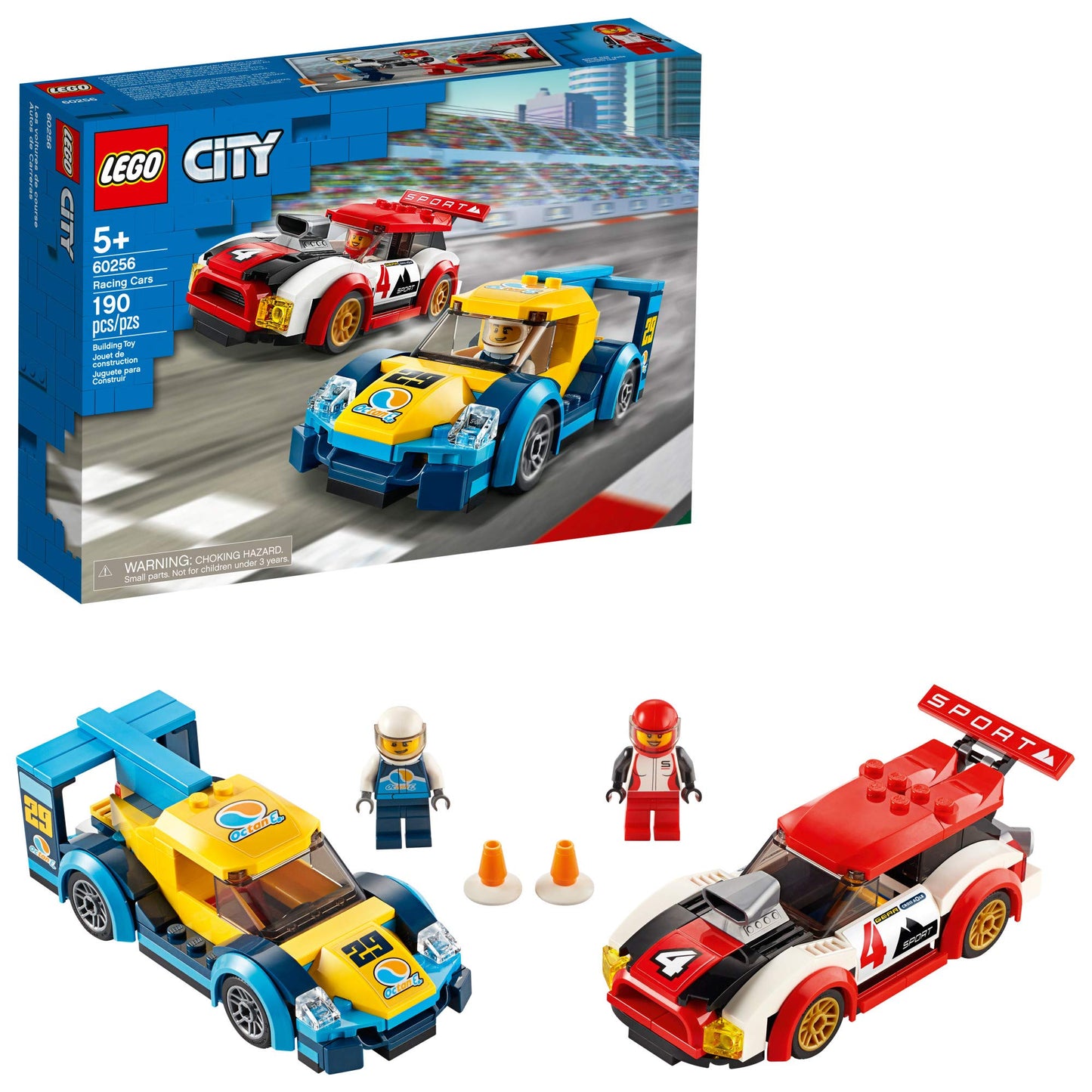 LEGO City Racing Cars 60256 – Buildable Race Cars for Kids Aged 5+