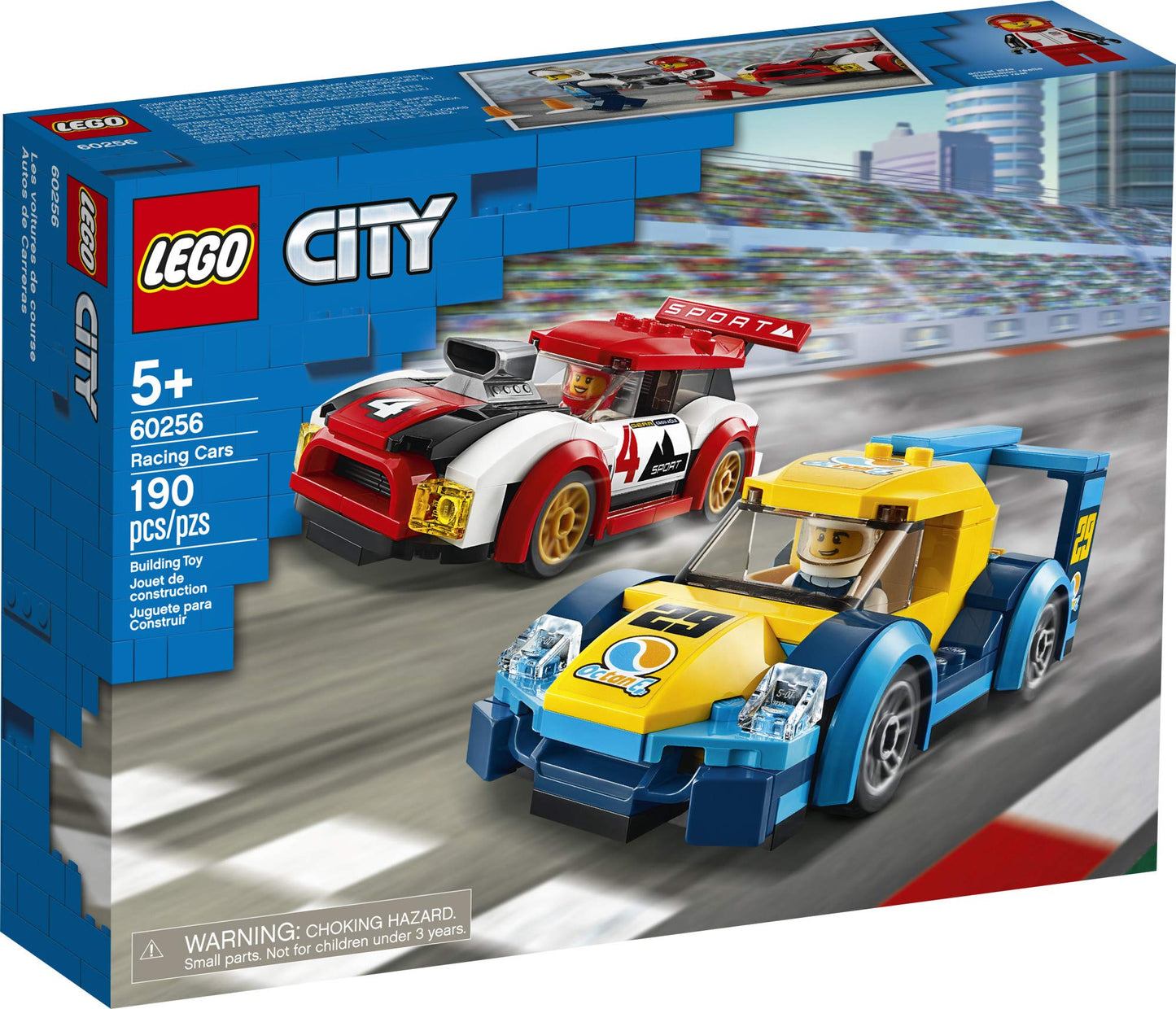 LEGO City Racing Cars 60256 – Buildable Race Cars for Kids Aged 5+
