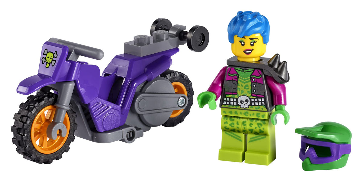 LEGO City Wheelie Stunt Bike 60296 Building Kit – Flywheel Action