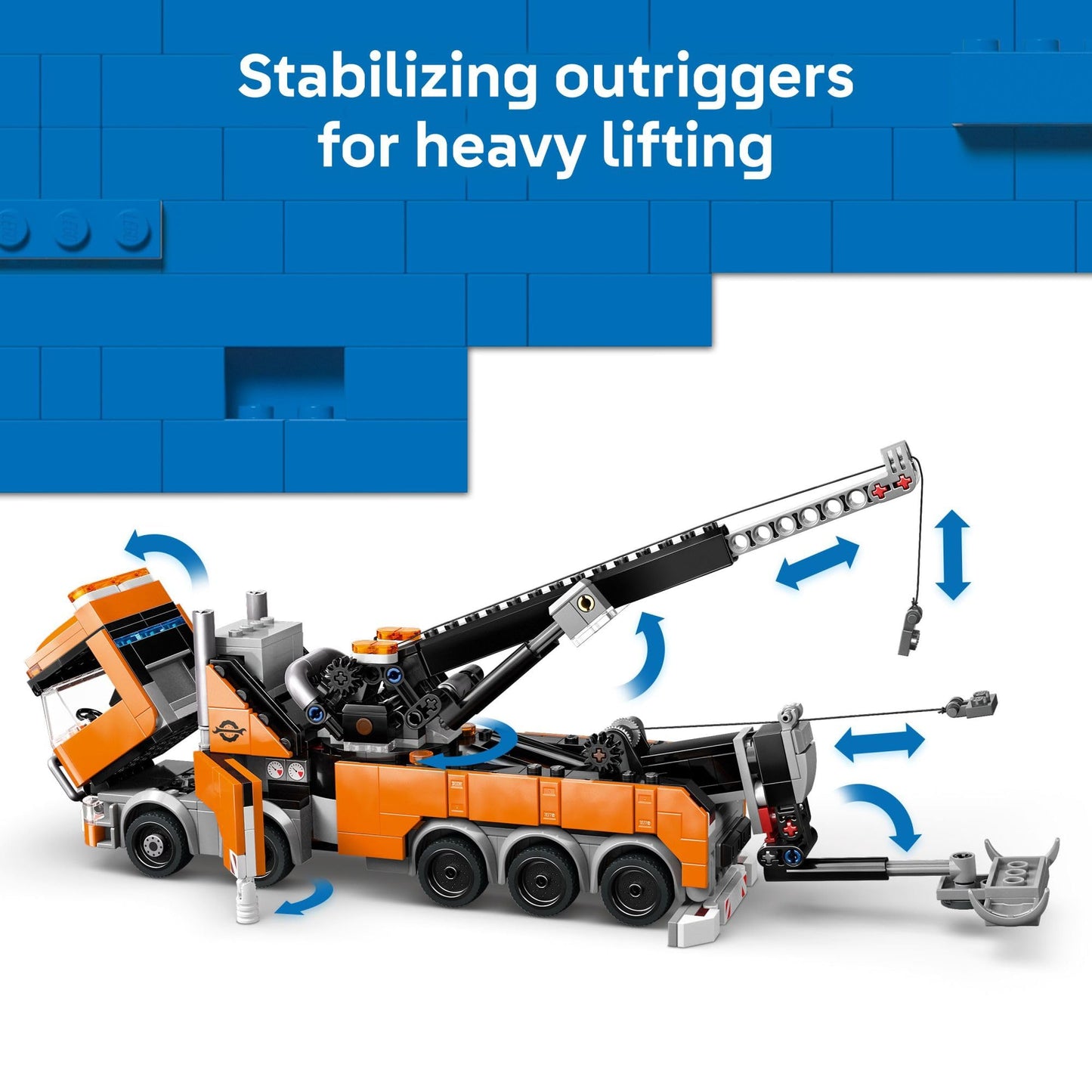 LEGO City Heavy-Duty Recovery Tow Truck with Crane 60467 – Build & Rescue Set