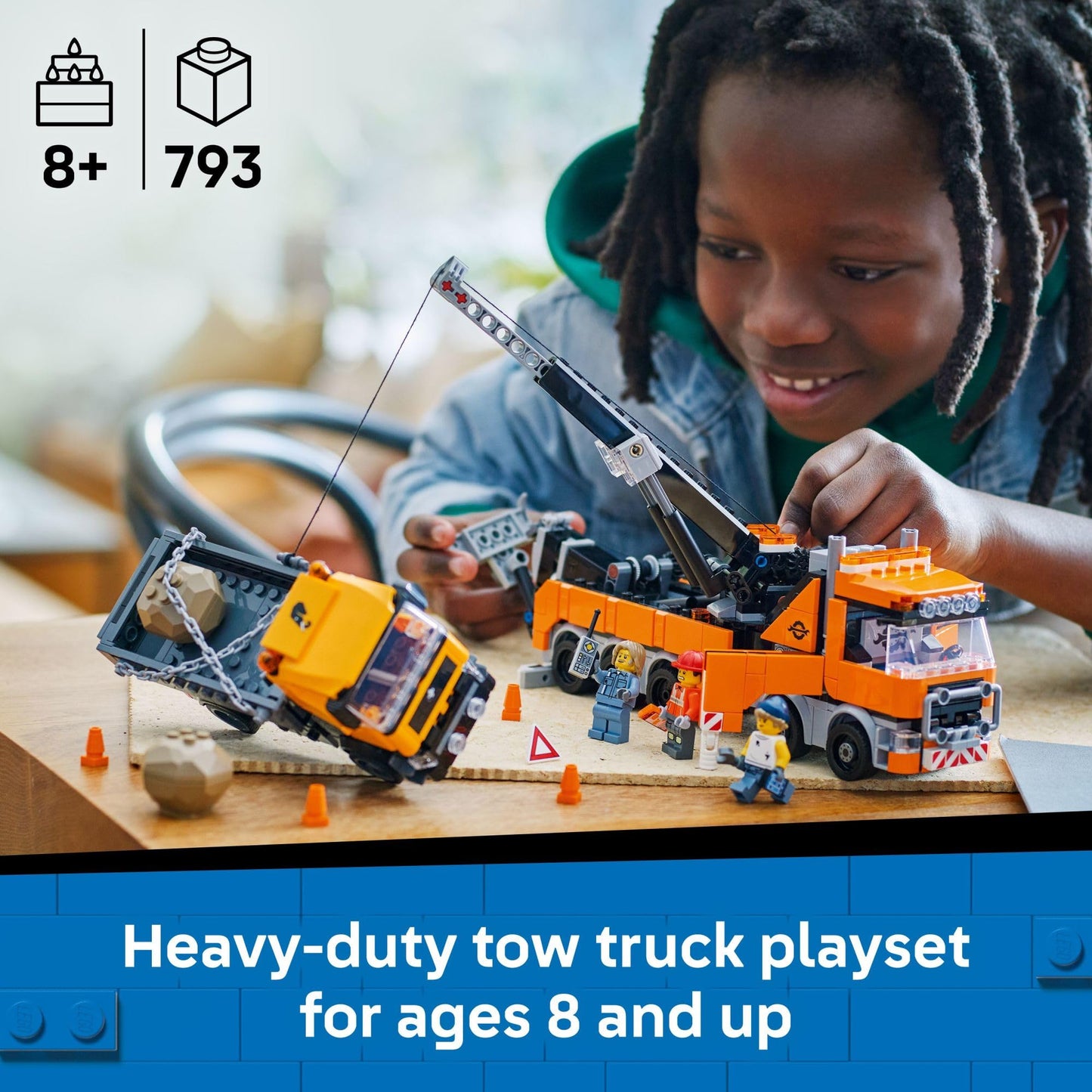 LEGO City Heavy-Duty Recovery Tow Truck with Crane 60467 – Build & Rescue Set