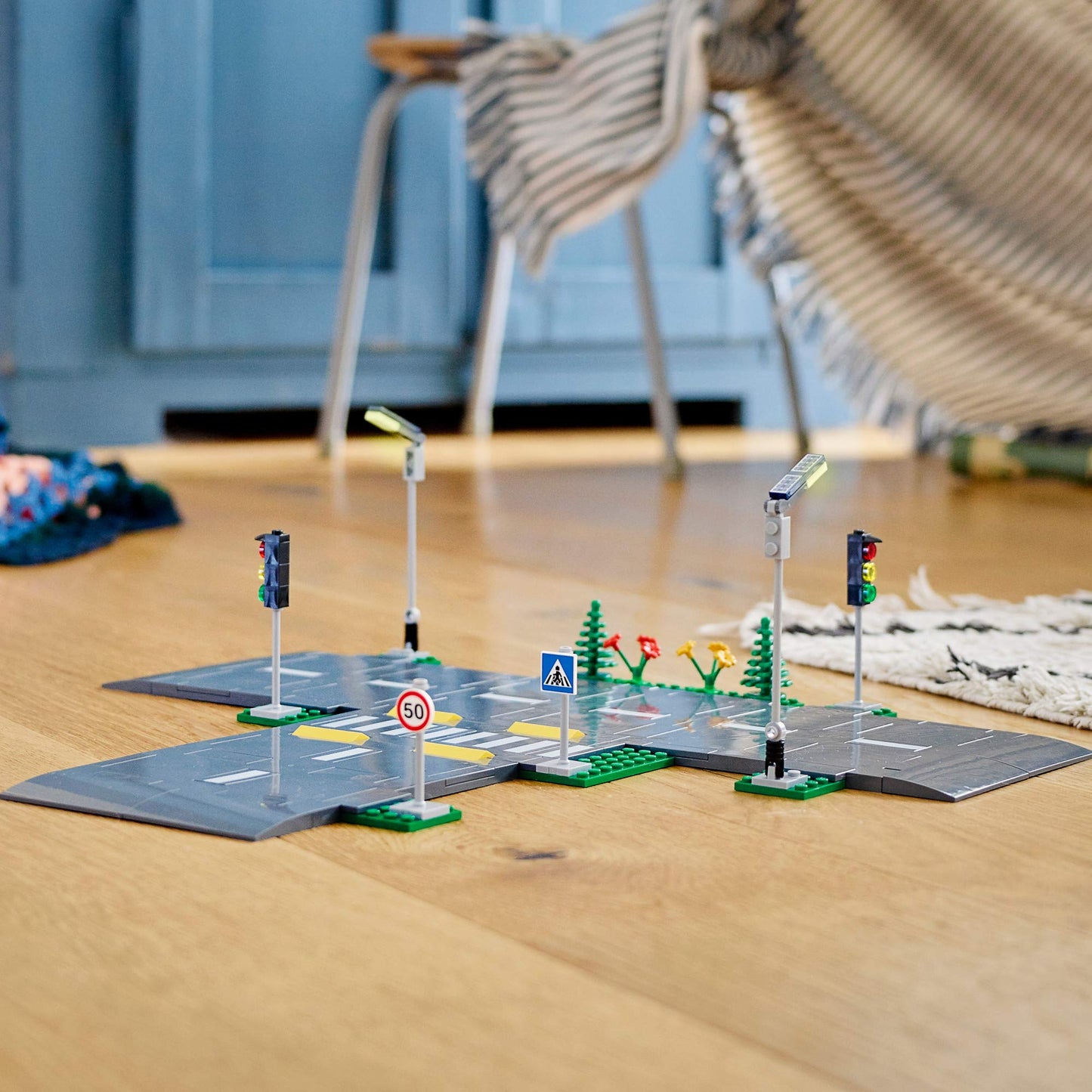 LEGO City Road Plates 60304 – Realistic Glow-in-the-Dark Road Network for Creative Play