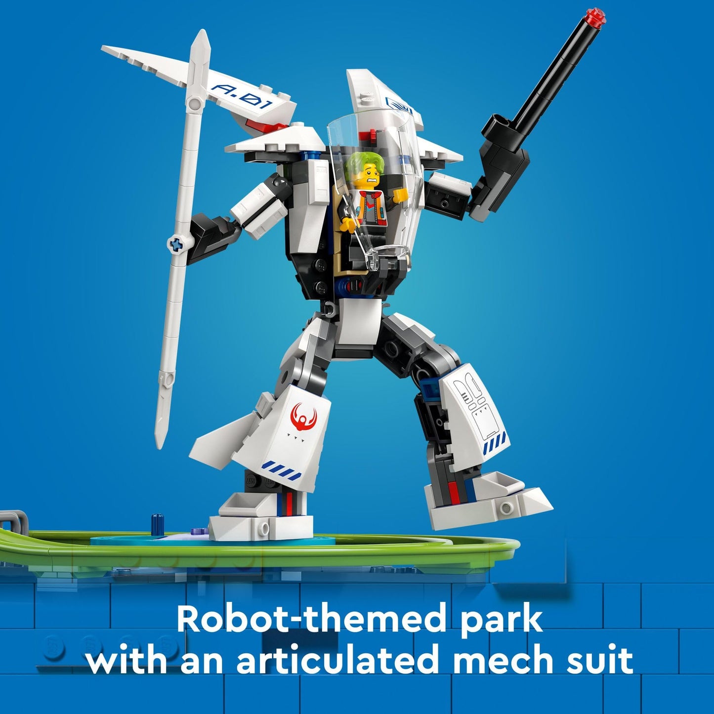 LEGO City Robot World Roller-Coaster Park (60421) – 986-Piece Building Set with Mech Figure & 8 Minifigures | Gift for Kids 8+