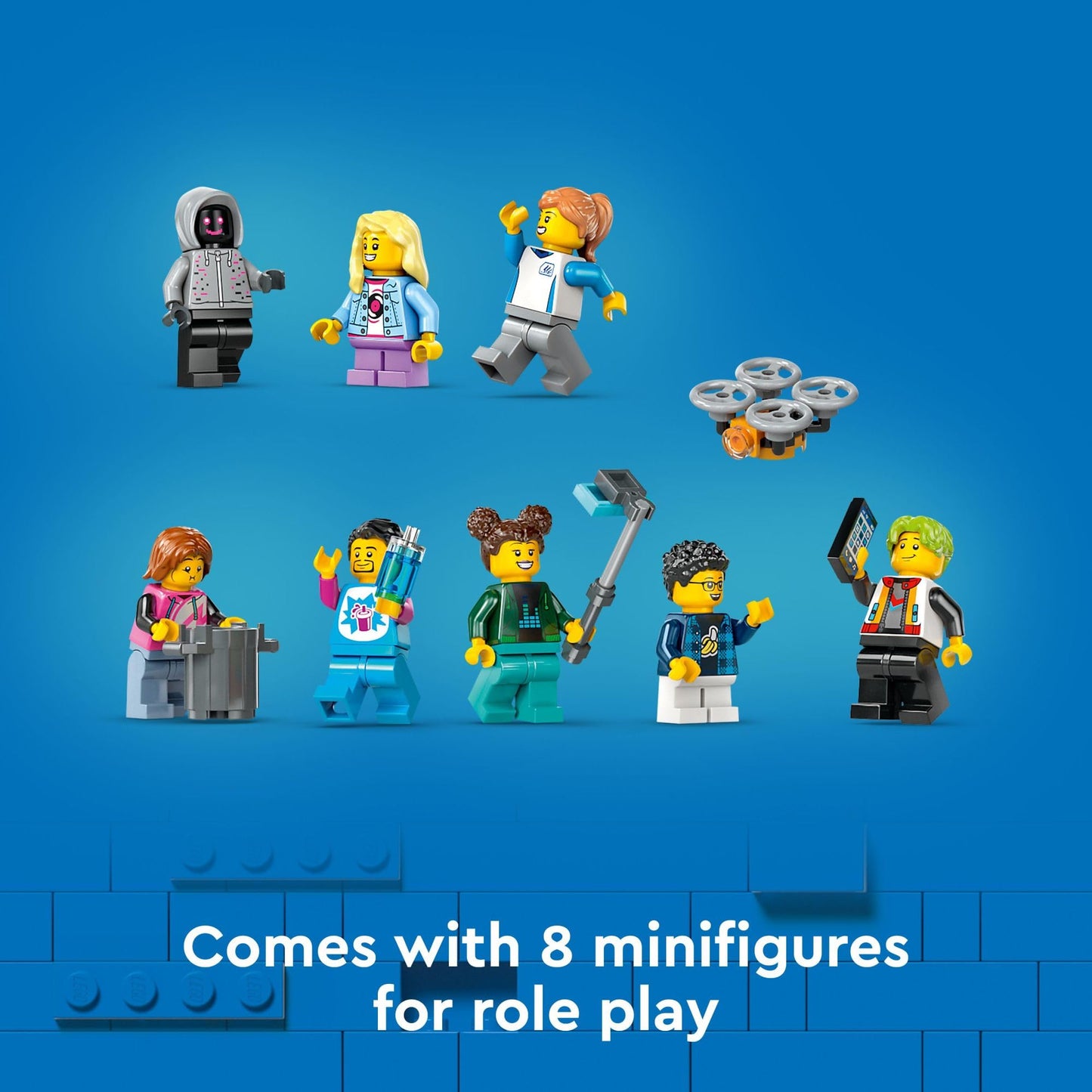 LEGO City Robot World Roller-Coaster Park (60421) – 986-Piece Building Set with Mech Figure & 8 Minifigures | Gift for Kids 8+