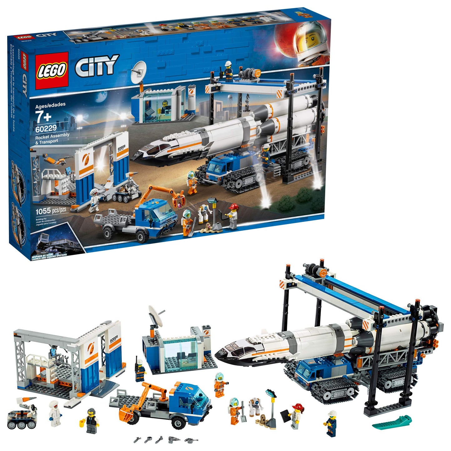 LEGO City Rocket Assembly & Transport 60229 - 1055-Piece Space Set