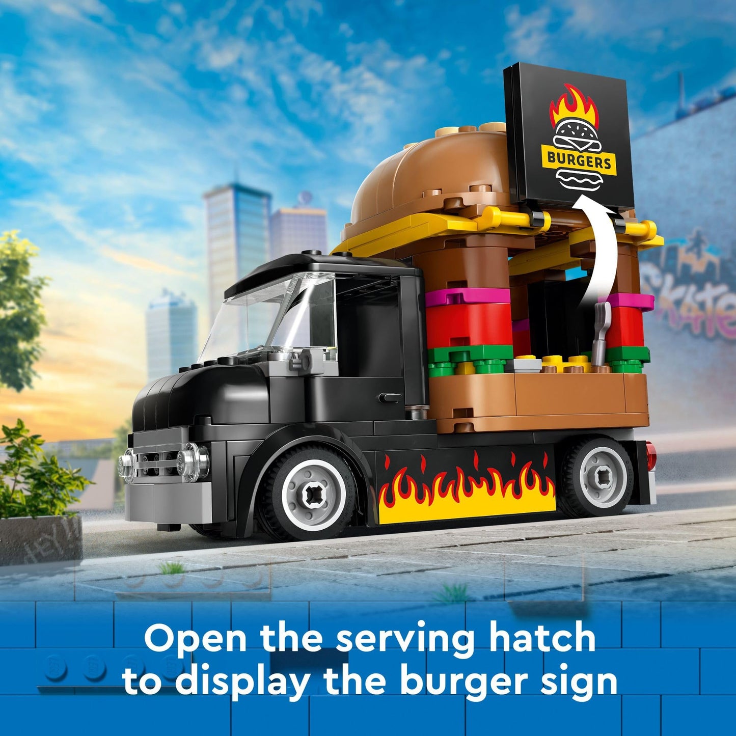 LEGO City Burger Truck 60404 | Imaginative Food Van Playset for Kids 5+