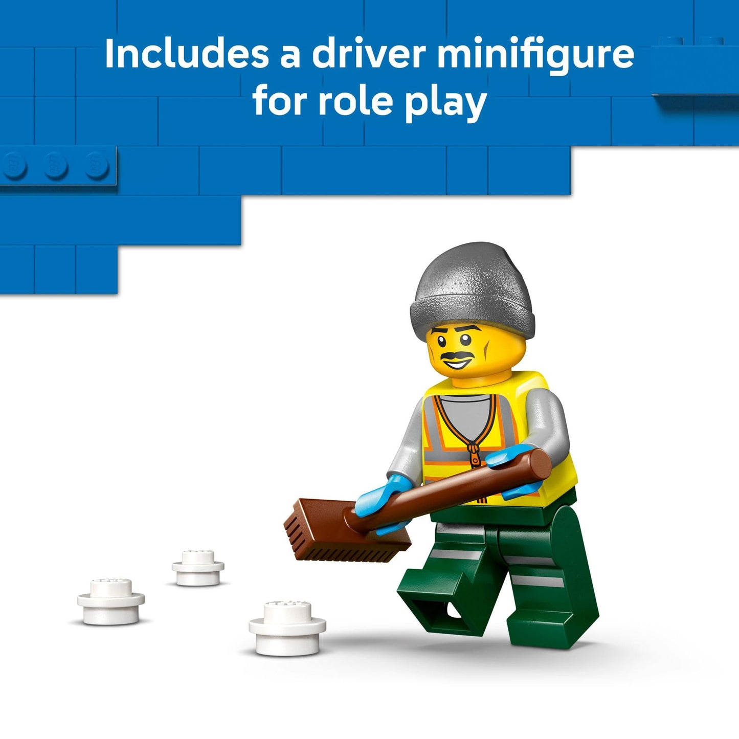 LEGO City Snowplow Truck (60490) | Building Toy for Kids 5+ with Movable Plow & Salt Spreader