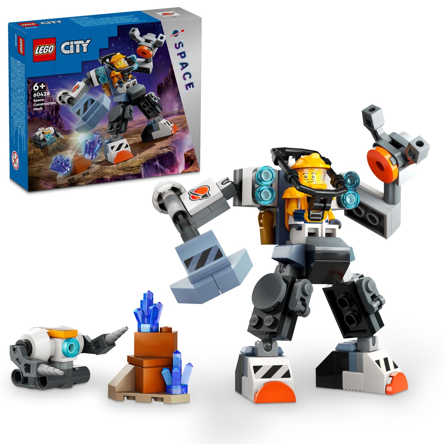 LEGO City Space Mech (60428) – Robot Construction Kit for Kids 6+ | Space Adventure Gift