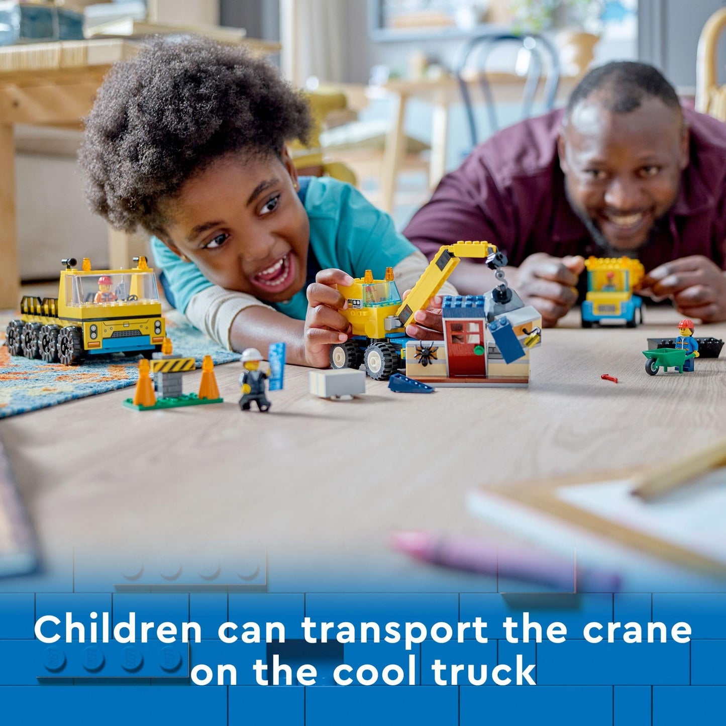 LEGO City Construction Trucks and Wrecking Ball Crane 60391 – 4+ Building Toy Set with 3 Vehicles, Abandoned House & Minifigures