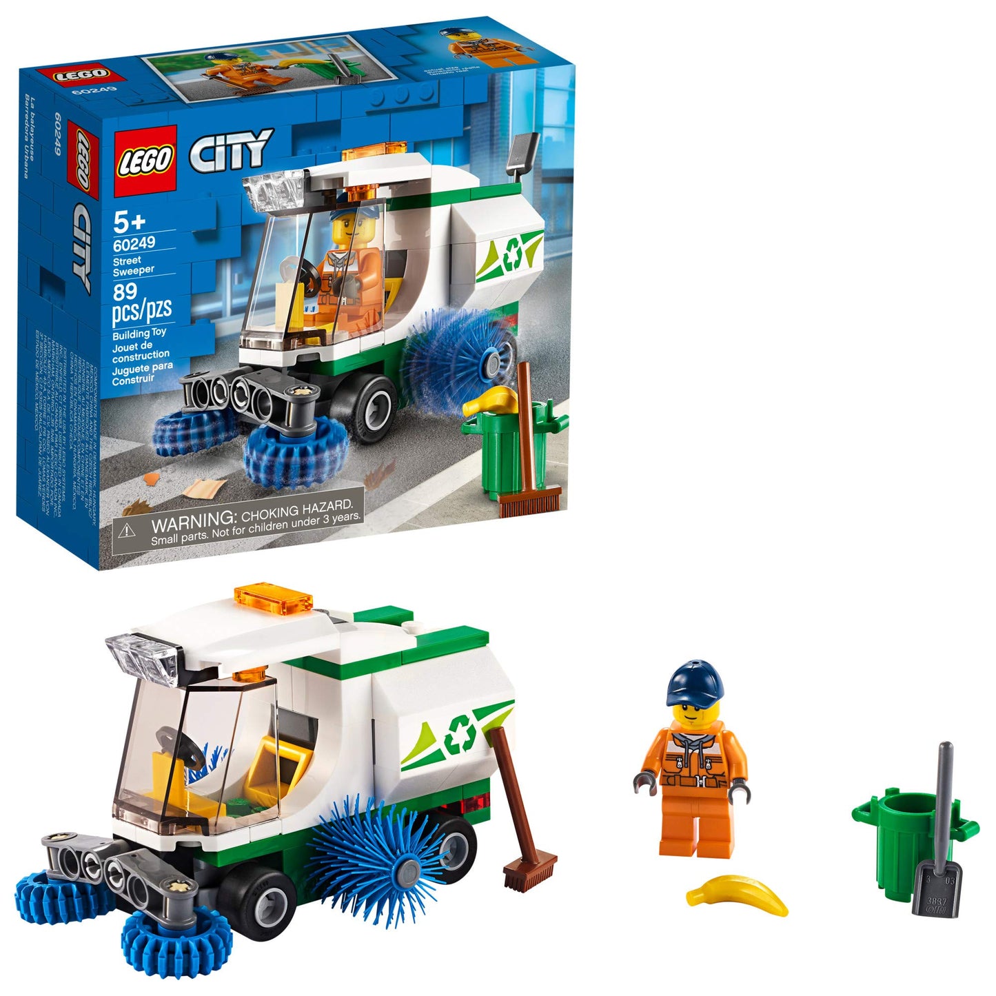 LEGO City Street Sweeper 60249 – 89-Piece Construction Toy for Kids