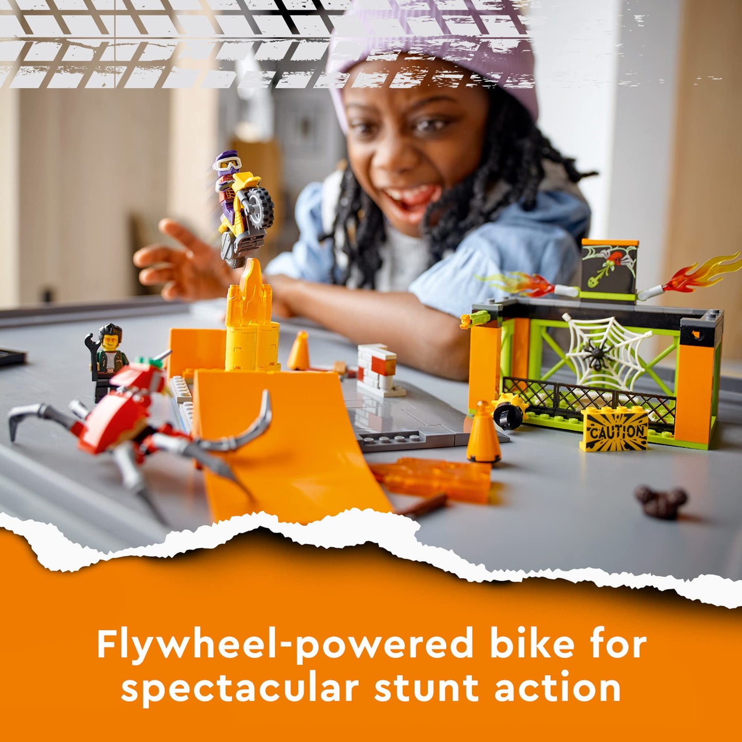 LEGO City Stunt Park 60293 Building Kit – 170 Pieces | Flywheel Stunt Bike Playset