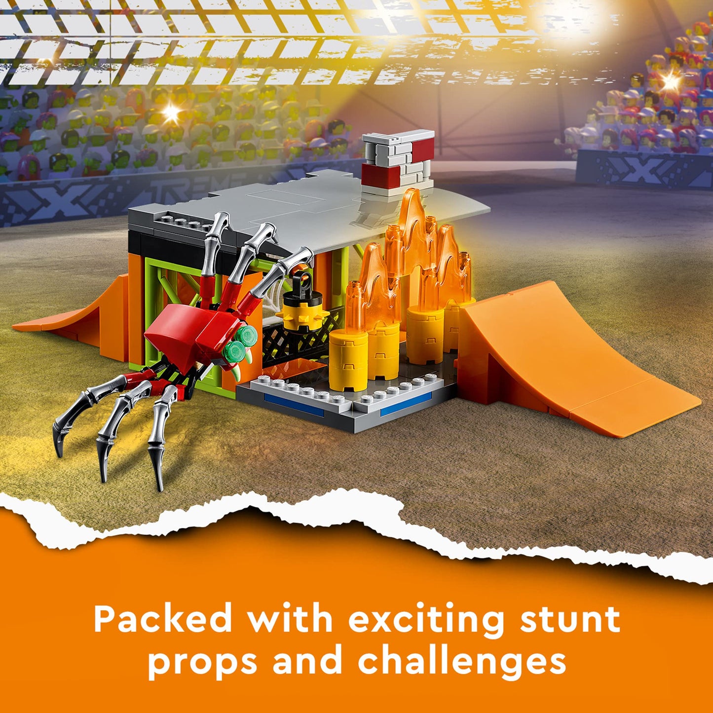 LEGO City Stunt Park 60293 Building Kit – 170 Pieces | Flywheel Stunt Bike Playset