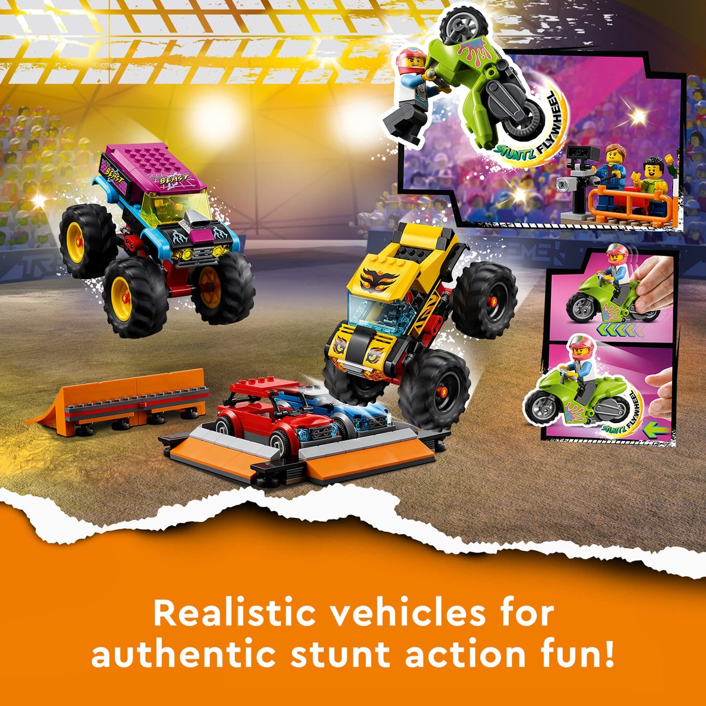 LEGO City Stunt Show Arena 60295 – 668-piece Building Kit
