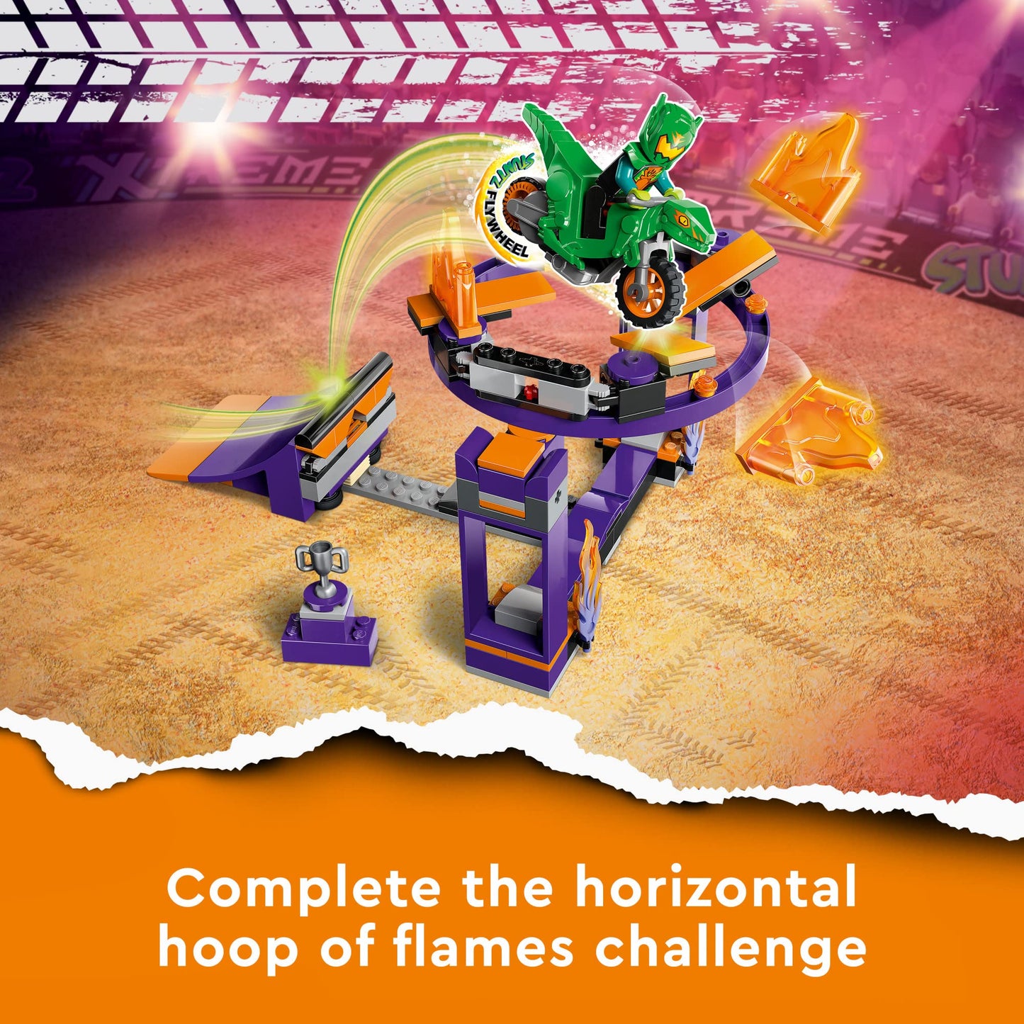 LEGO City Stuntz Dunk Stunt Ramp Challenge (60359) – 2-in-1 Flywheel Motorcycle & Stunt Rider