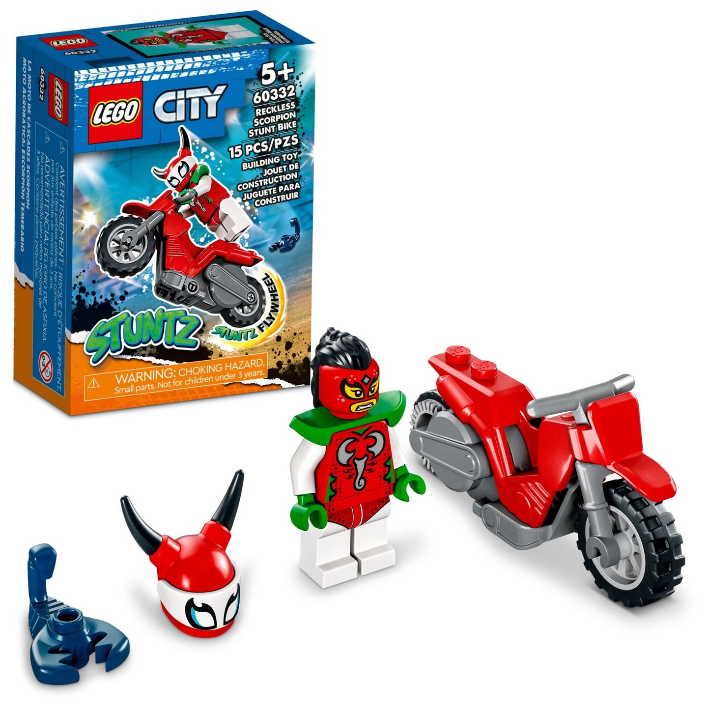 LEGO City Stuntz Reckless Scorpion Stunt Bike 60332 – Flywheel Motorcycle
