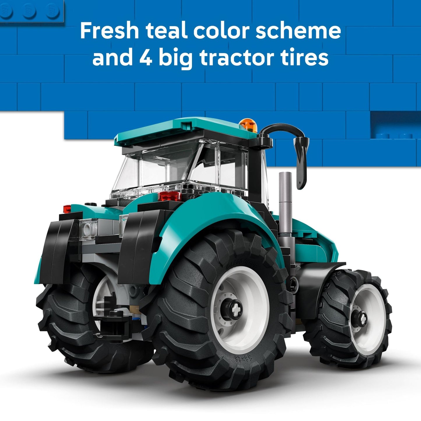LEGO City Farm Tractor 60498 – Buildable Tractor Toy with Farmer Minifigure
