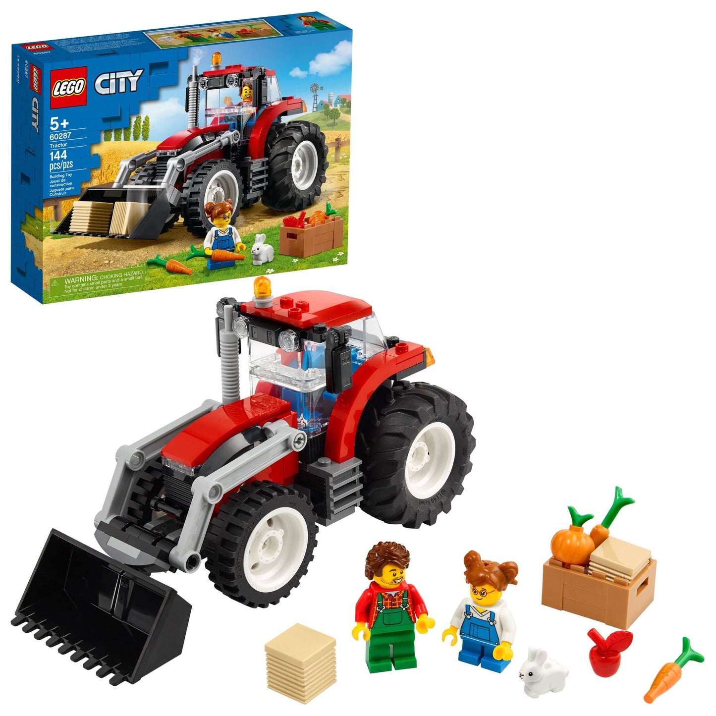 LEGO City Great Vehicles Tractor 60287 | 148-Piece Building Toy Set for Kids Aged 5+