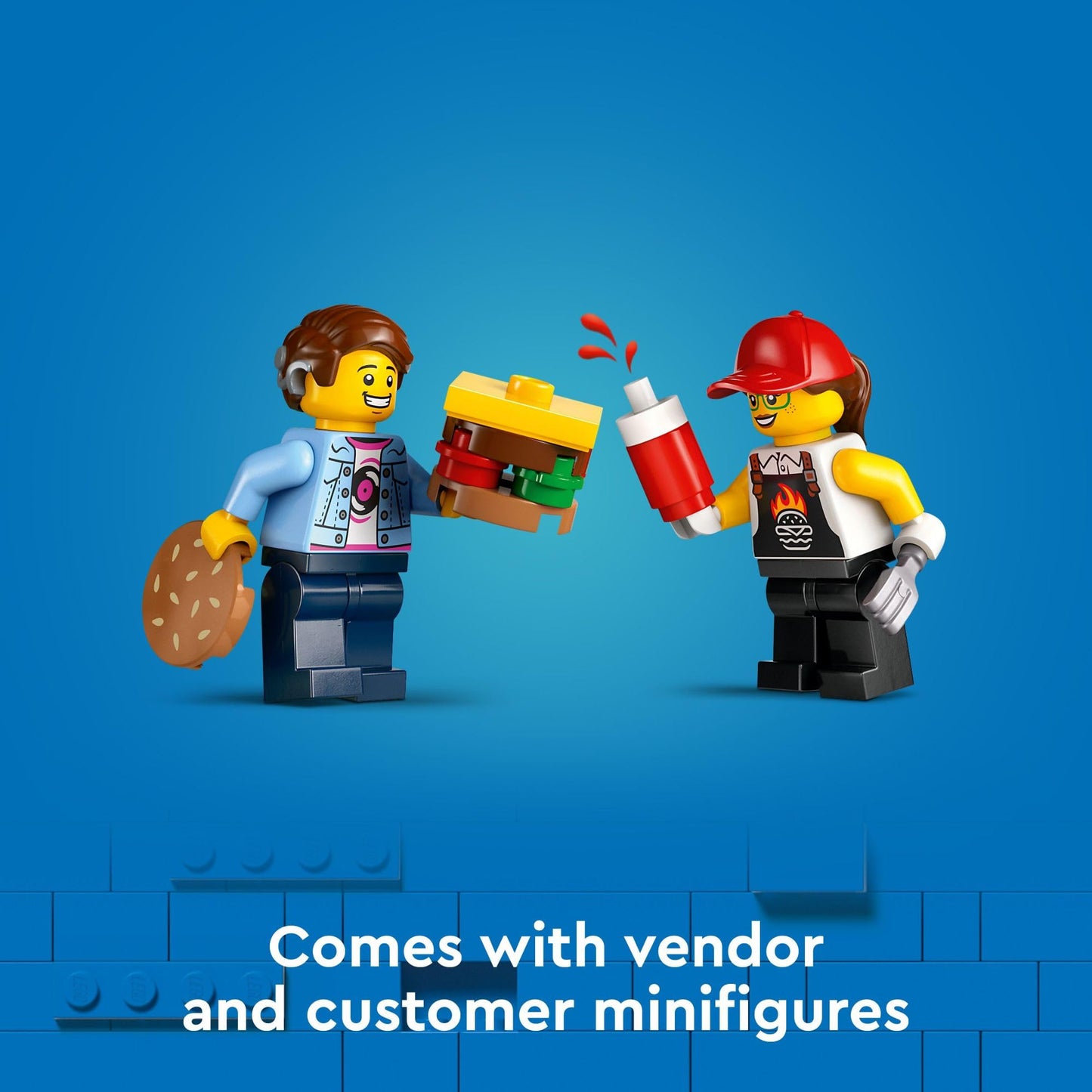 LEGO City Burger Truck 60404 | Imaginative Food Van Playset for Kids 5+