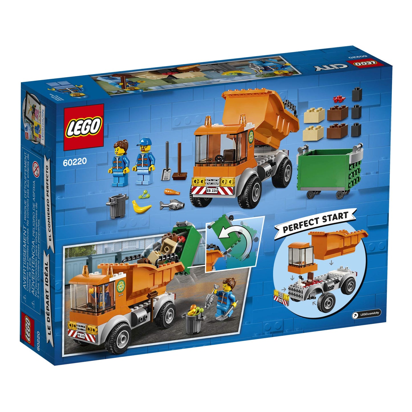 LEGO City Garbage Truck 60220 – 90-Piece Starter Building Kit for Ages 4+