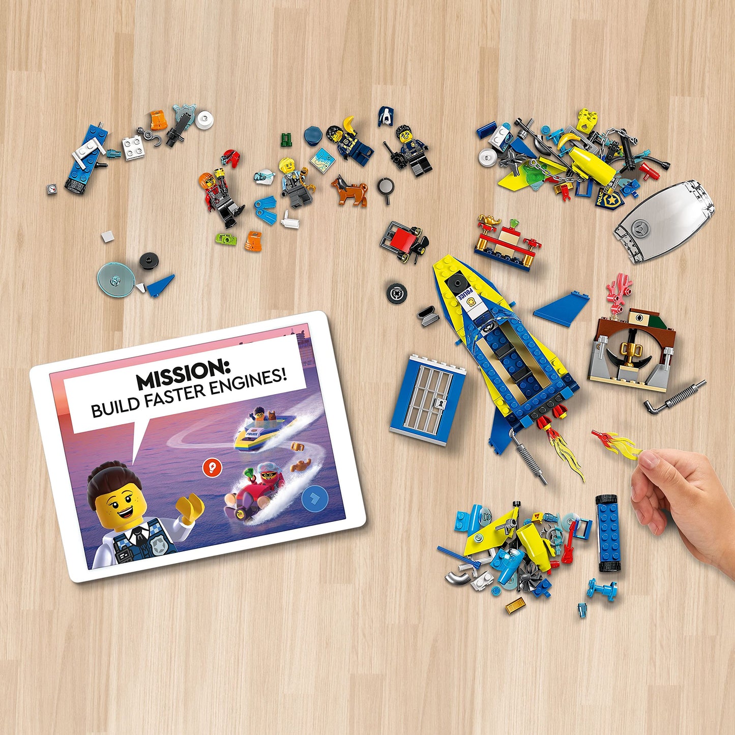 LEGO City Water Police Detective Missions 60355 – Interactive Digital Building Toy for Kids 6+