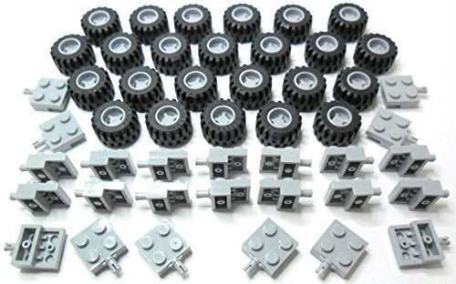 LEGO City Wheel, Tire & Axle Set Grey – 72 Pieces | Blister-Pack Delivery
