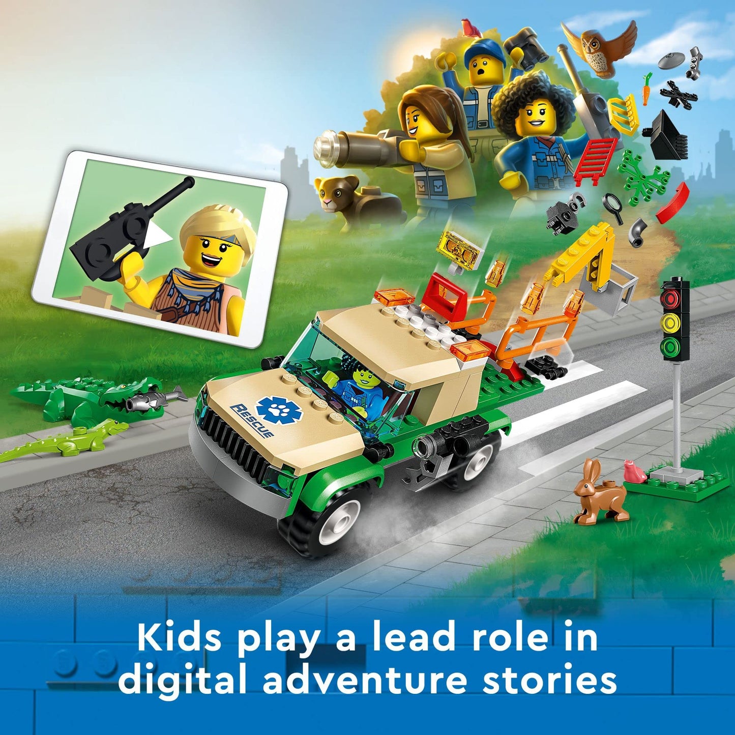 LEGO City Wild Animal Rescue Missions 60353 – Interactive Building Toy for Kids 6+ (246 Pieces)
