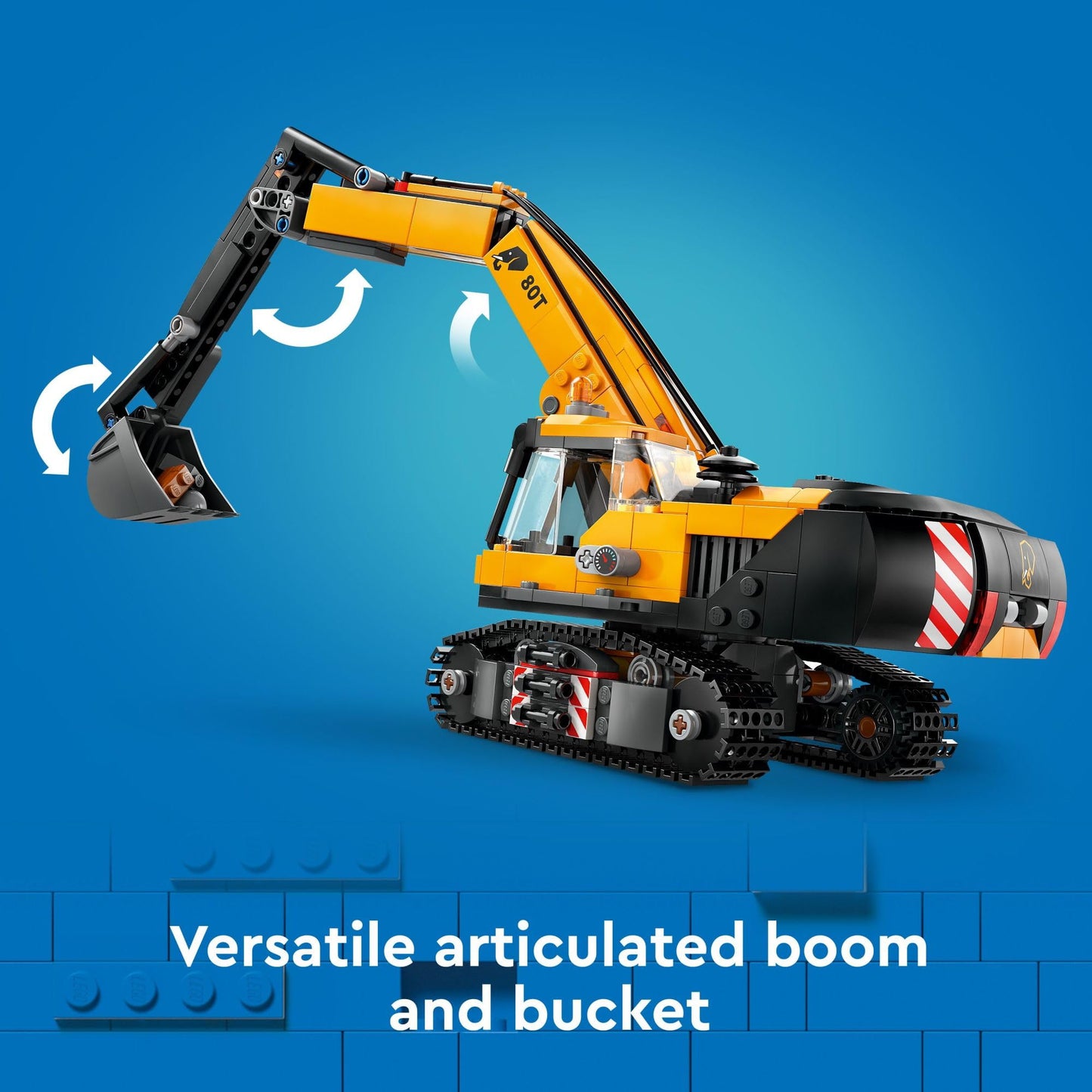 LEGO City Yellow Construction Excavator 60420 – 633 Pieces, 3 Minifigures, 360° Cab (Ages 8+)