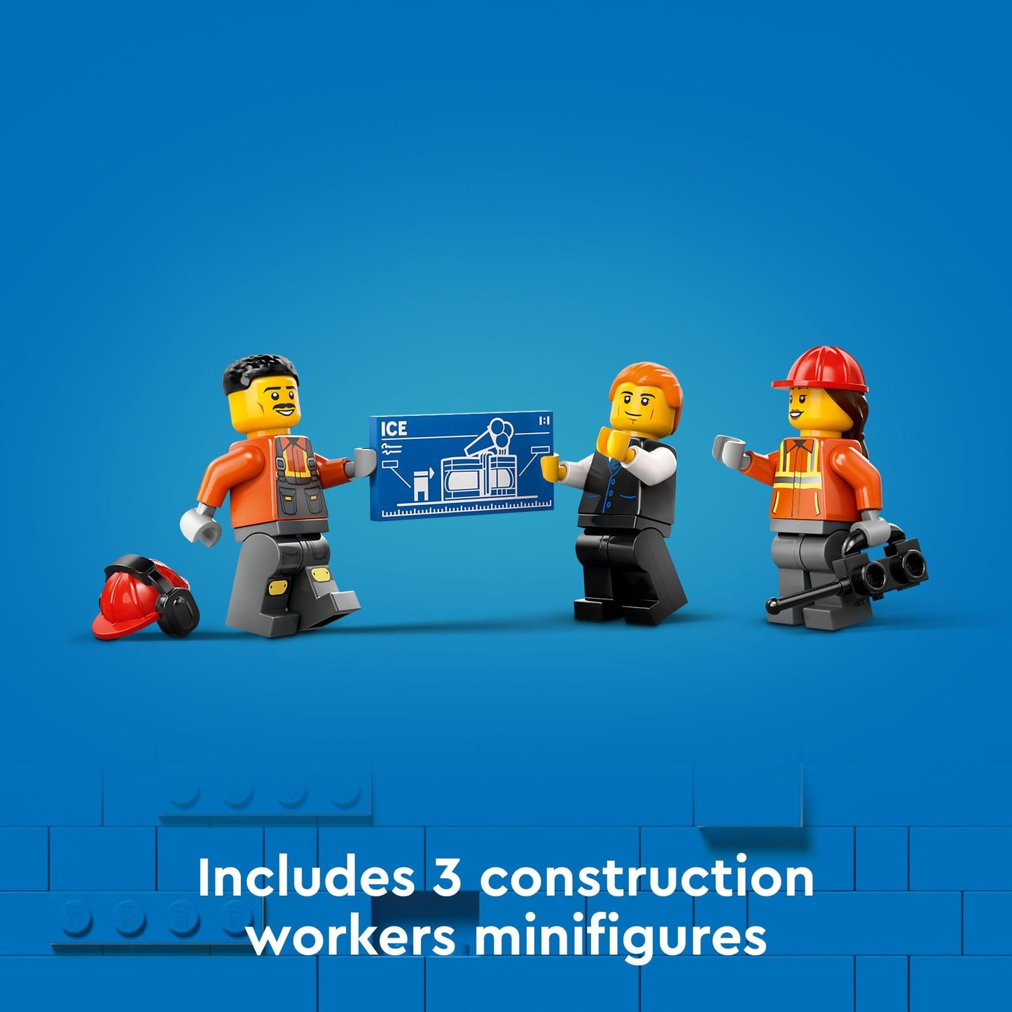 LEGO City Yellow Construction Excavator 60420 – 633 Pieces, 3 Minifigures, 360° Cab (Ages 8+)