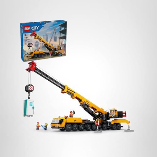 LEGO City Yellow Mobile Construction Crane 60409 – Realistic Construction Toy for Kids 9+