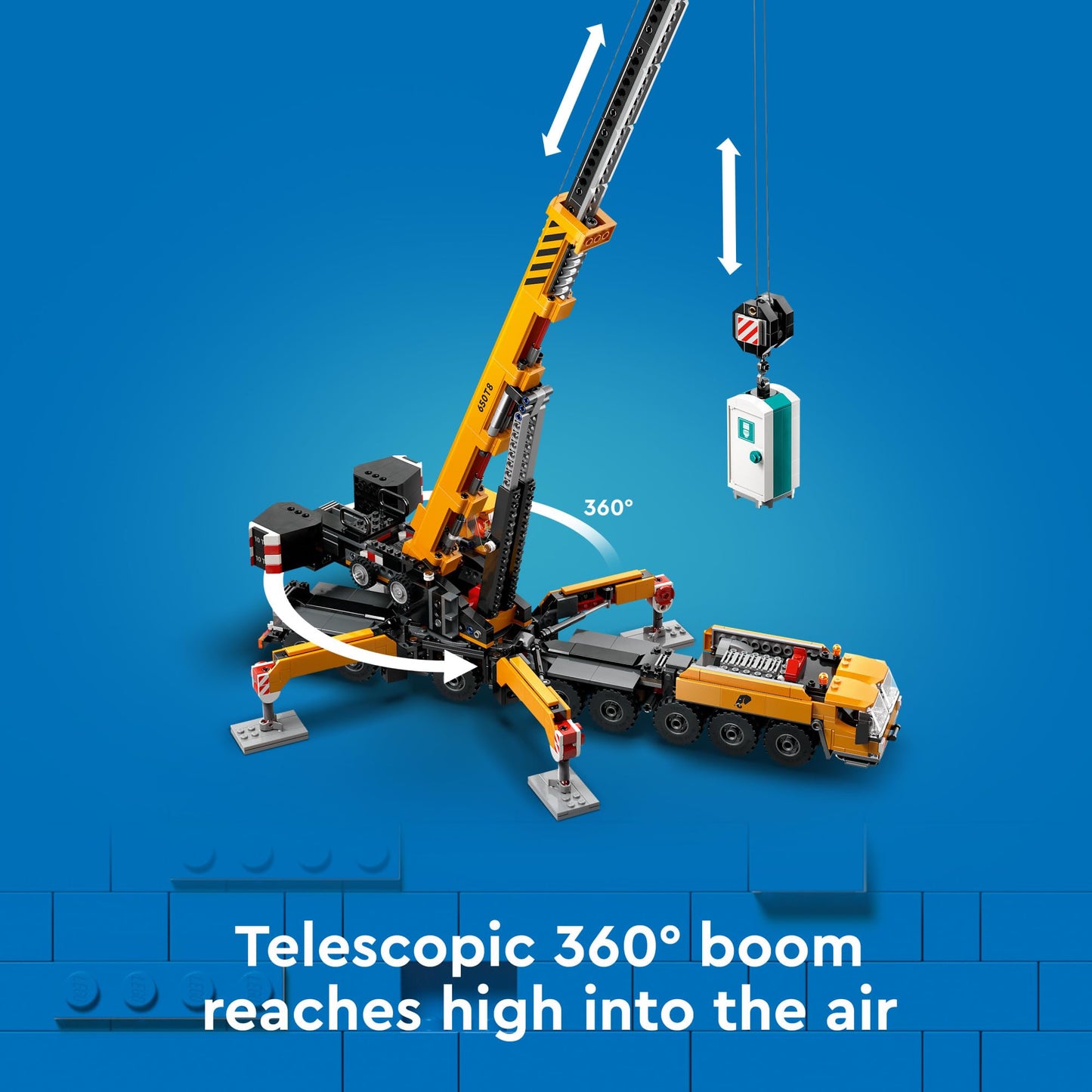 LEGO City Yellow Mobile Construction Crane 60409 – Realistic Construction Toy for Kids 9+