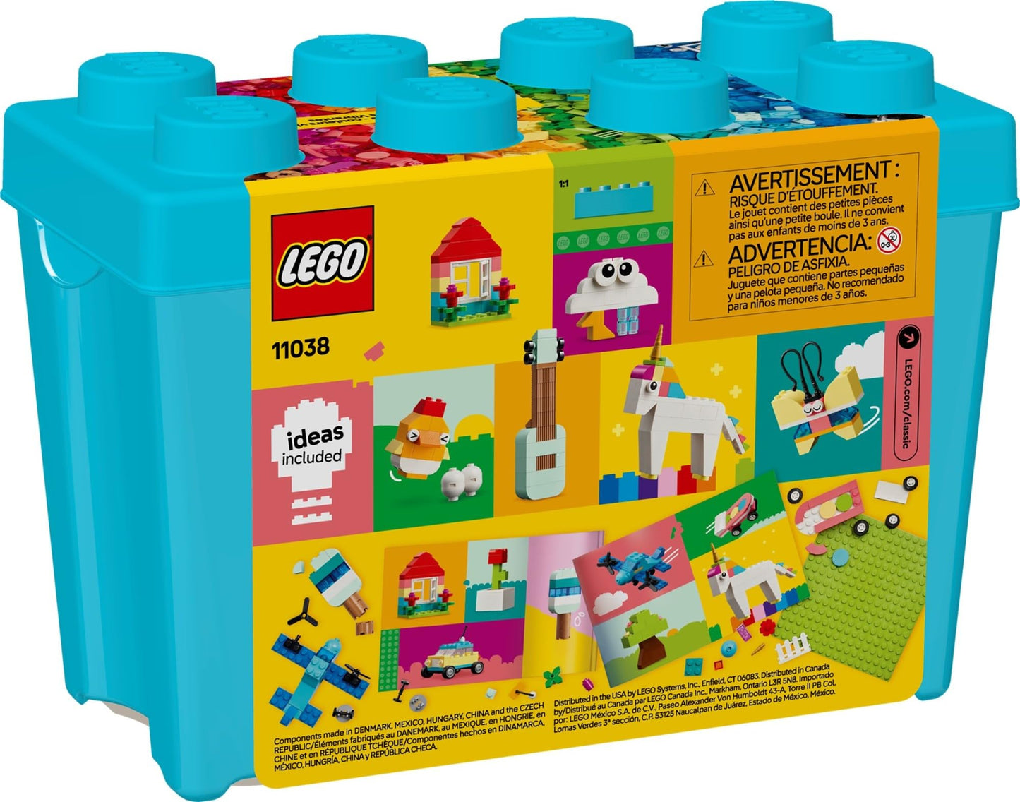 LEGO Classic Vibrant Creative Brick Box 850 Pieces | Colorful Building Toy for Kids 4+