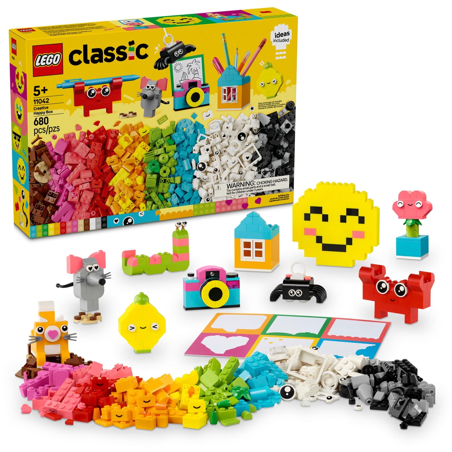 LEGO Classic Creative Happy Box 11042 – 680 Building Blocks for Kids 5+