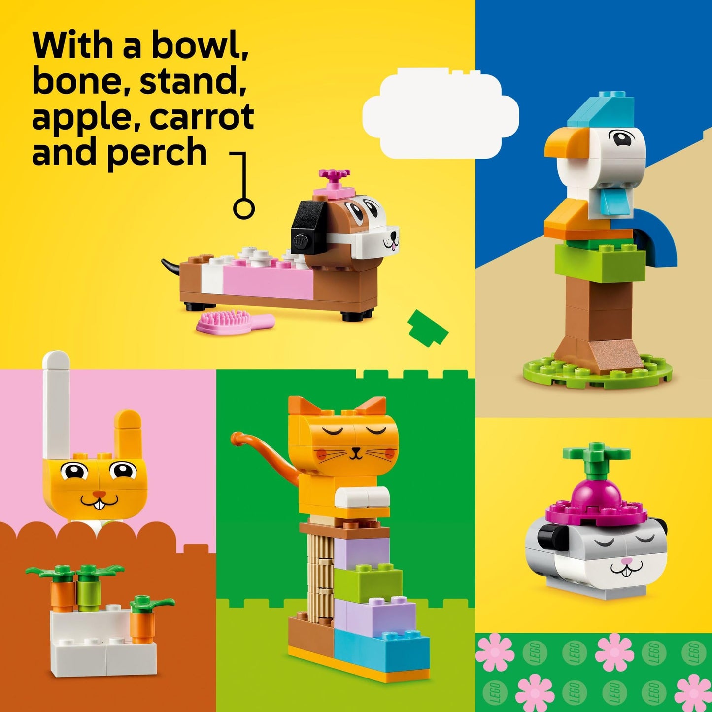 LEGO Classic Creative Pets 11034 – Build 5 Pet Figures & Open-Ended Play