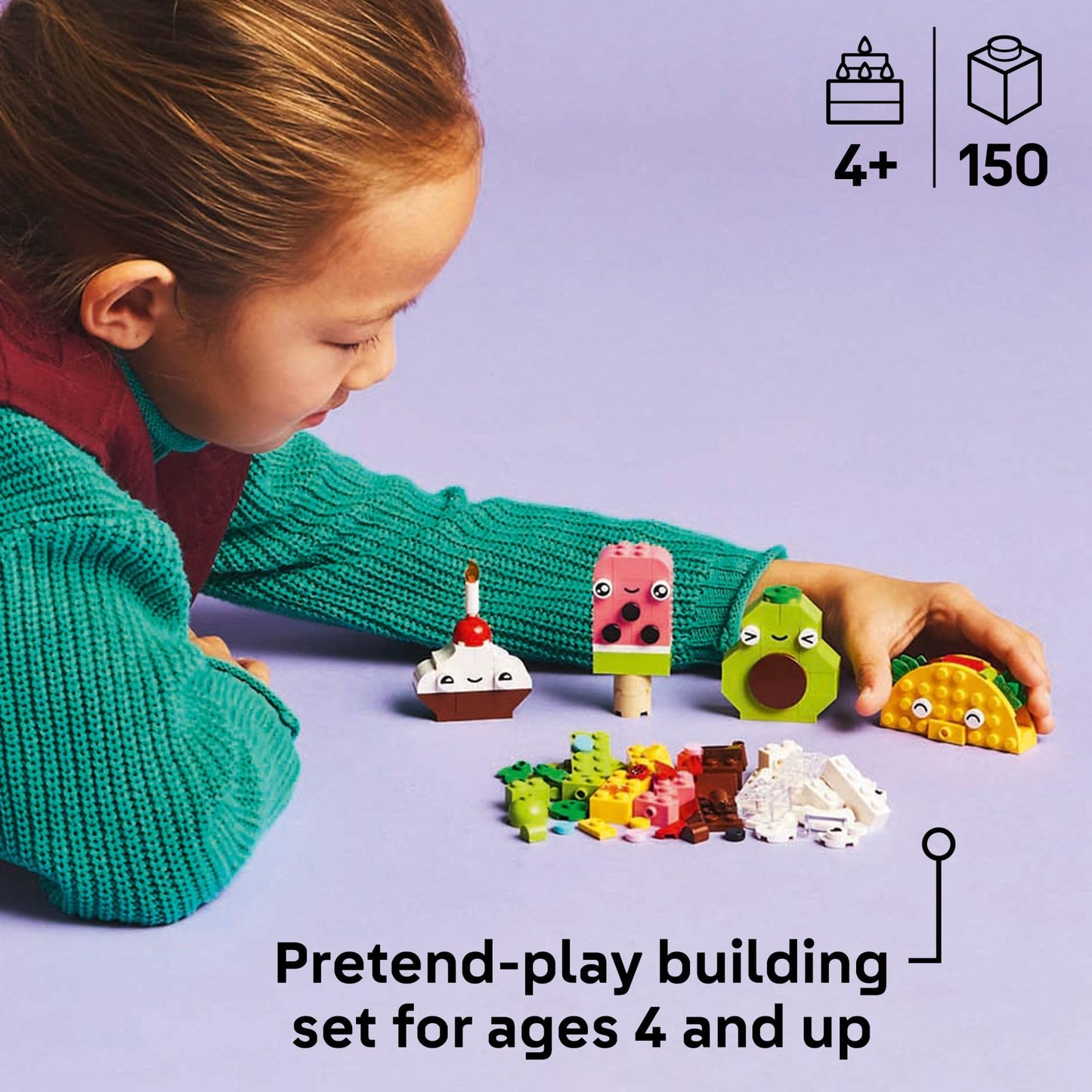 LEGO Classic Creative Food Friends 11039 – Pretend Play Food Set for Kids 4+