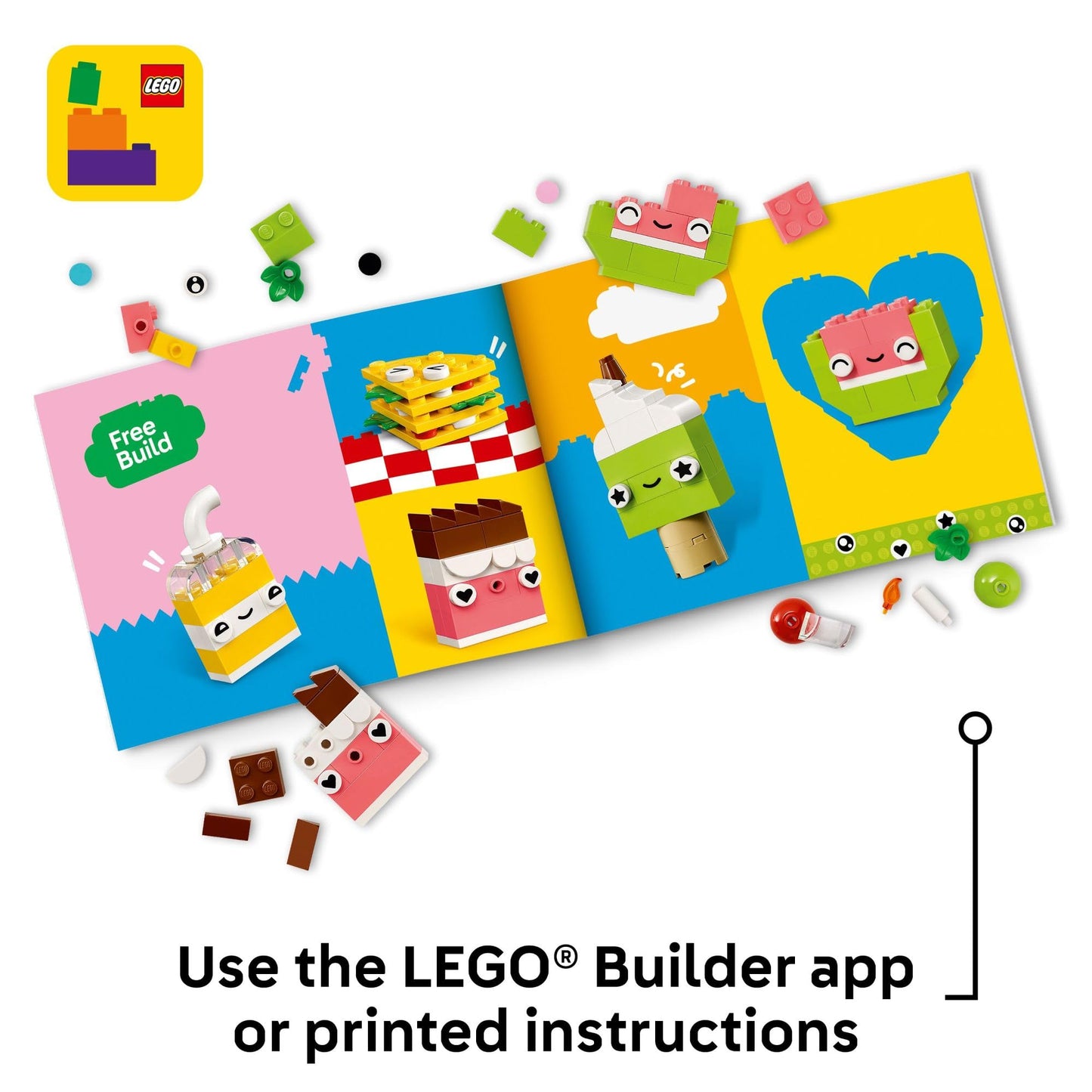 LEGO Classic Creative Food Friends 11039 – Pretend Play Food Set for Kids 4+