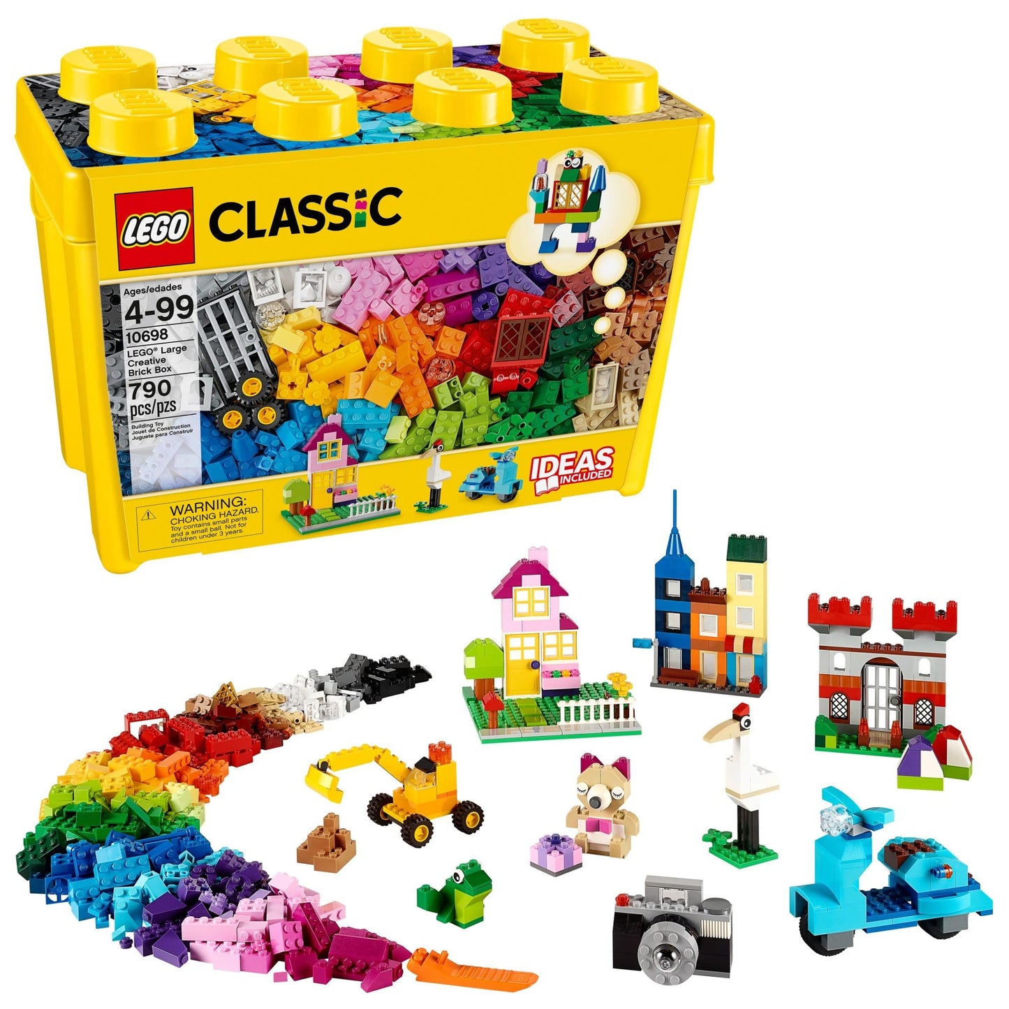 LEGO Classic Large Creative Brick Box 10698 – 790 Pieces, Storage & Classroom Play