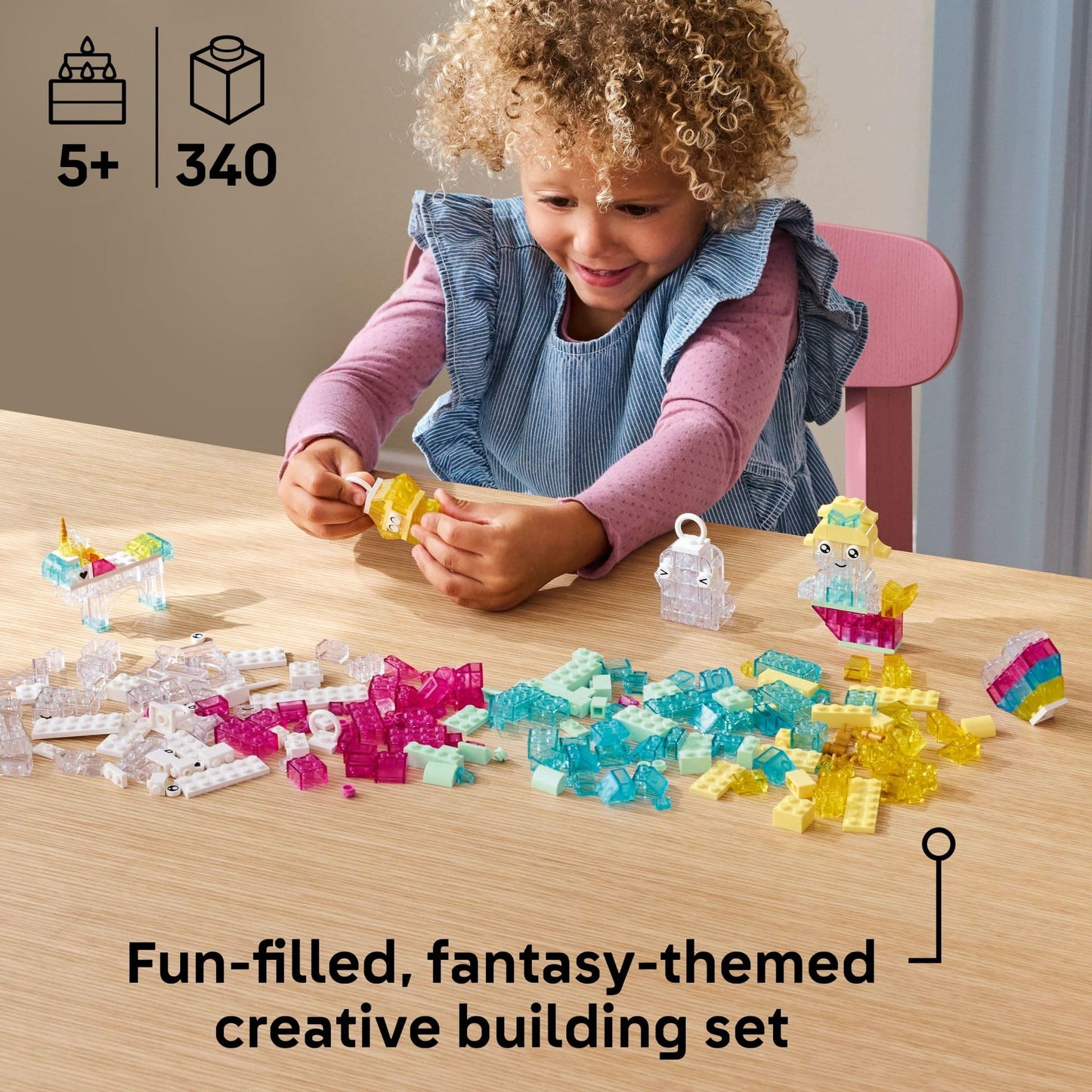 LEGO Classic Magical Transparent Box (11040) – Colorful Preschool Building Toy for Ages 5+