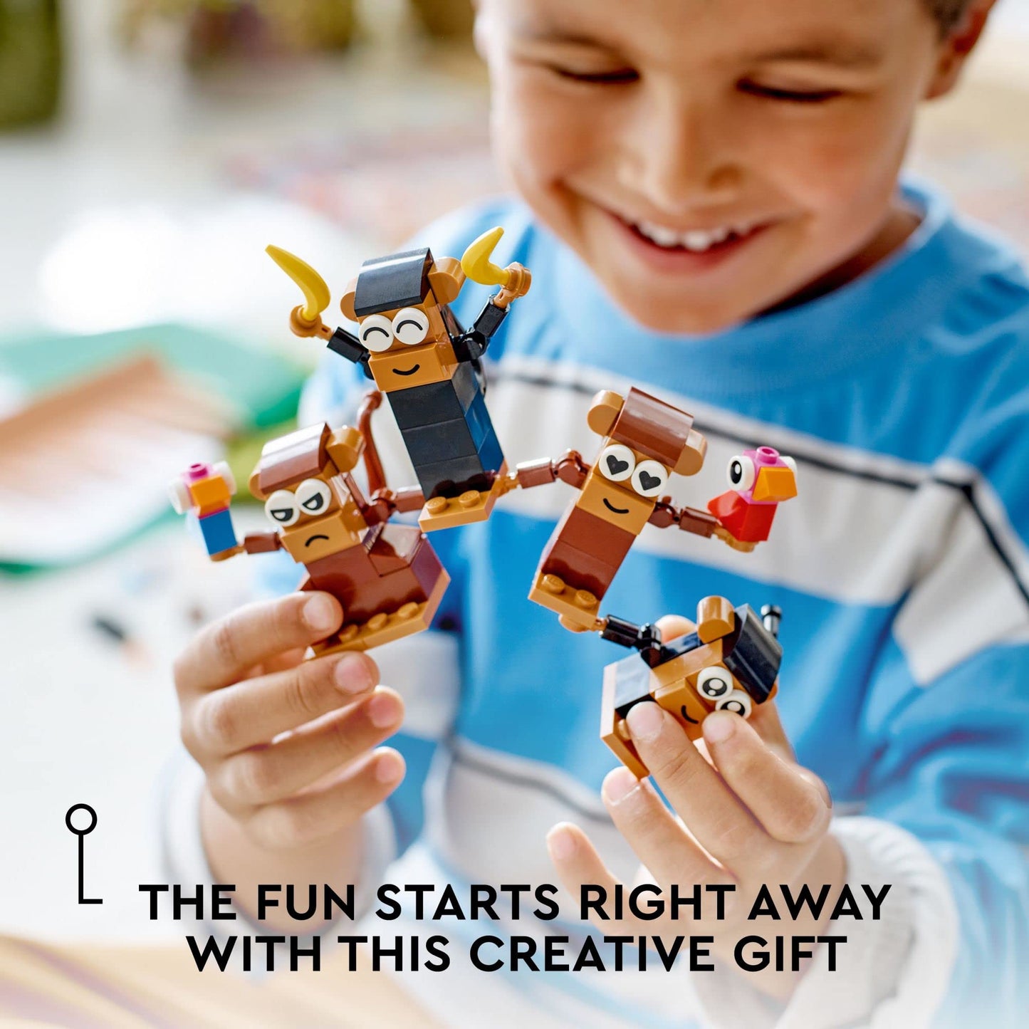 LEGO Classic Creative Monkey Fun 11031 – Build 4 Playful Monkeys (Ages 5+)