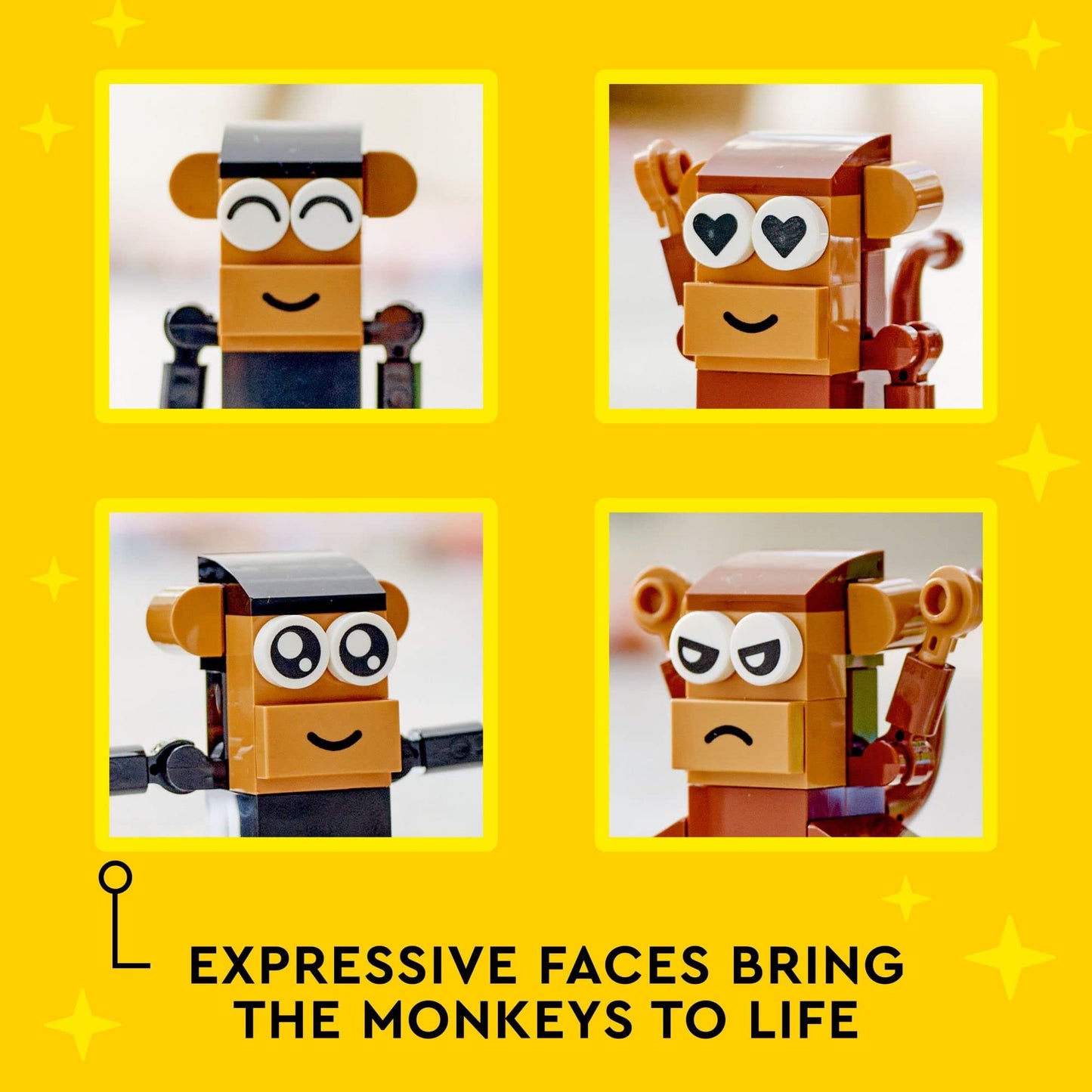 LEGO Classic Creative Monkey Fun 11031 – Build 4 Playful Monkeys (Ages 5+)