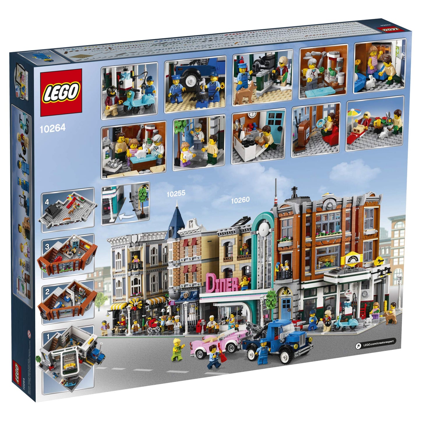 LEGO Creator Expert Corner Garage 10264 Building Kit — 2569 Pieces | Advanced Modular Build