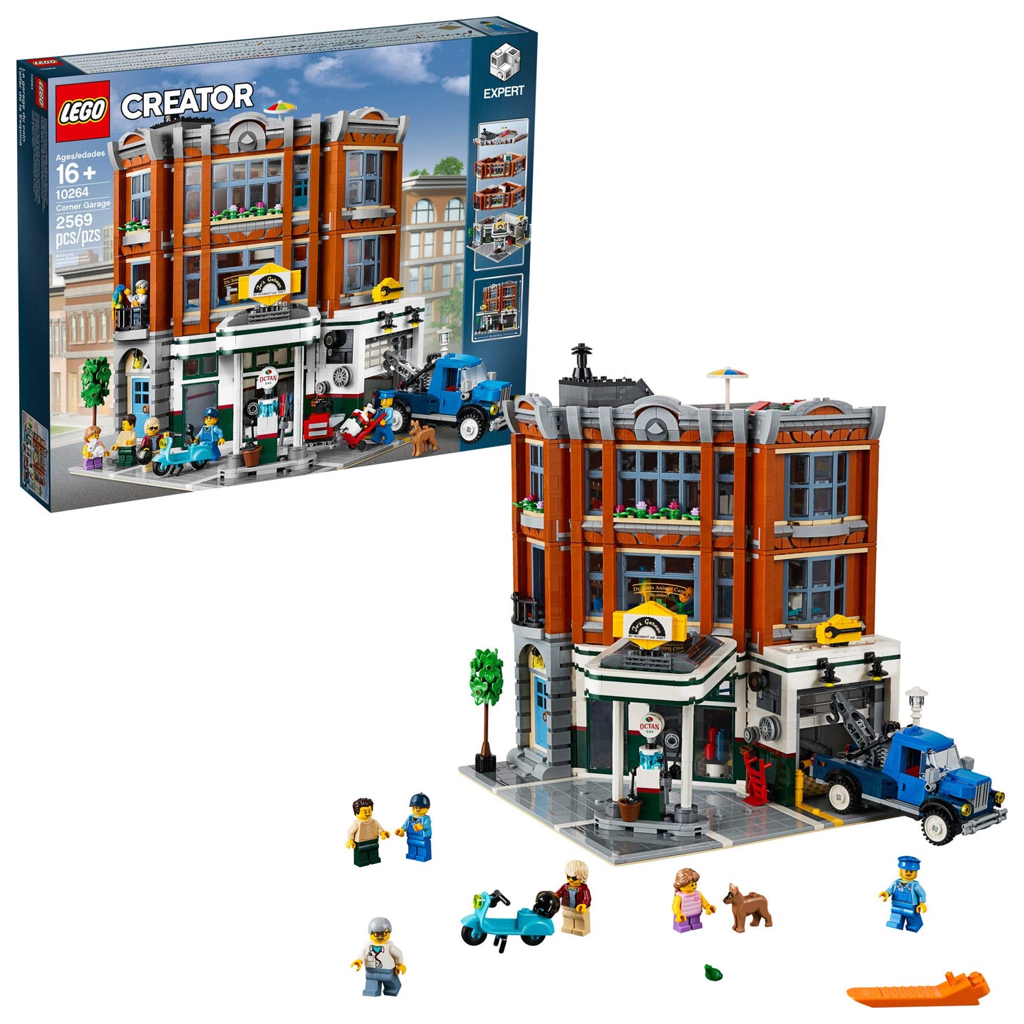 LEGO Creator Expert Corner Garage 10264 Building Kit — 2569 Pieces | Advanced Modular Build