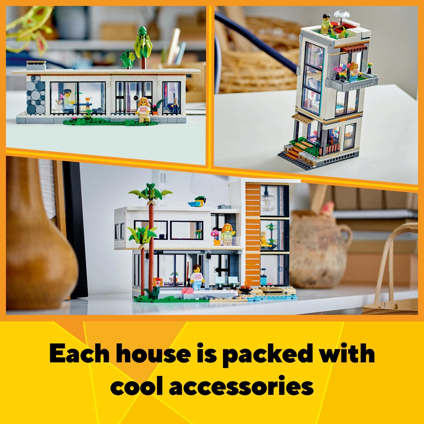 LEGO Creator 3-in-1 Modern House (31153) – 939-Piece Build-and-Play Set for Kids 9+