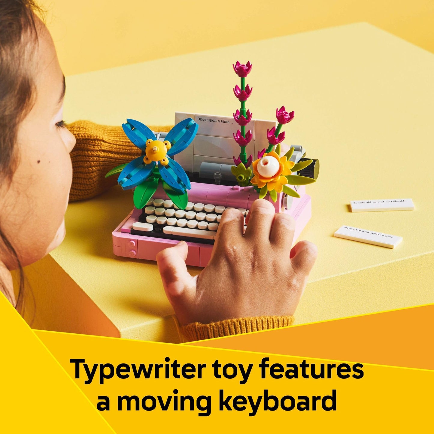 LEGO Creator 3-in-1 Typewriter with Flowers (31169) - 3 Build Options for Imaginative Play
