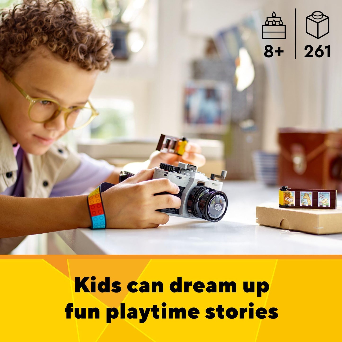 LEGO Creator 3-in-1 Camera Toy 31147 – Build 3 Retro Models: Camera, Video Camera & TV