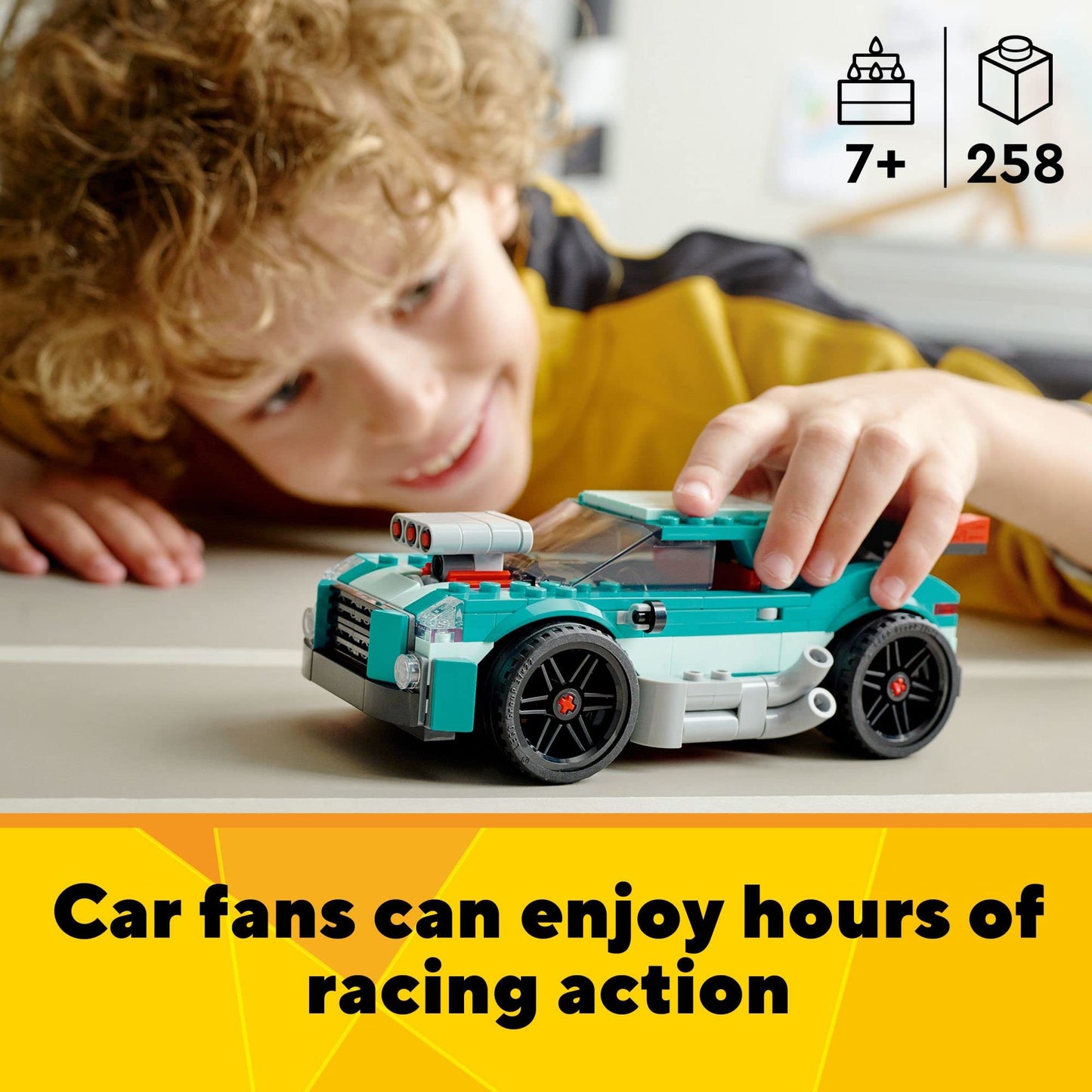 LEGO Creator 3-in-1 Street Racer Car (31127) – 3 Build Modes for 7+